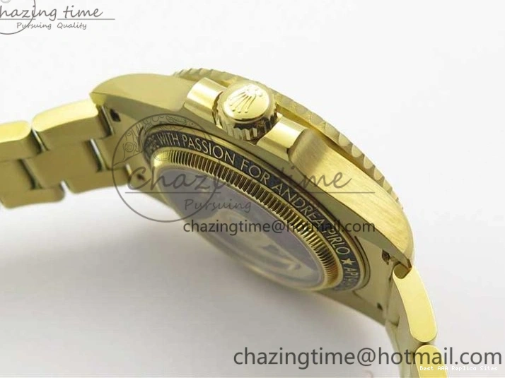 Good Copy Rolex Watches Skeleton Submariner on SA YG Edition Pirlo Project Bracelet Best 2981 YG Andrea VRF Popular 0108